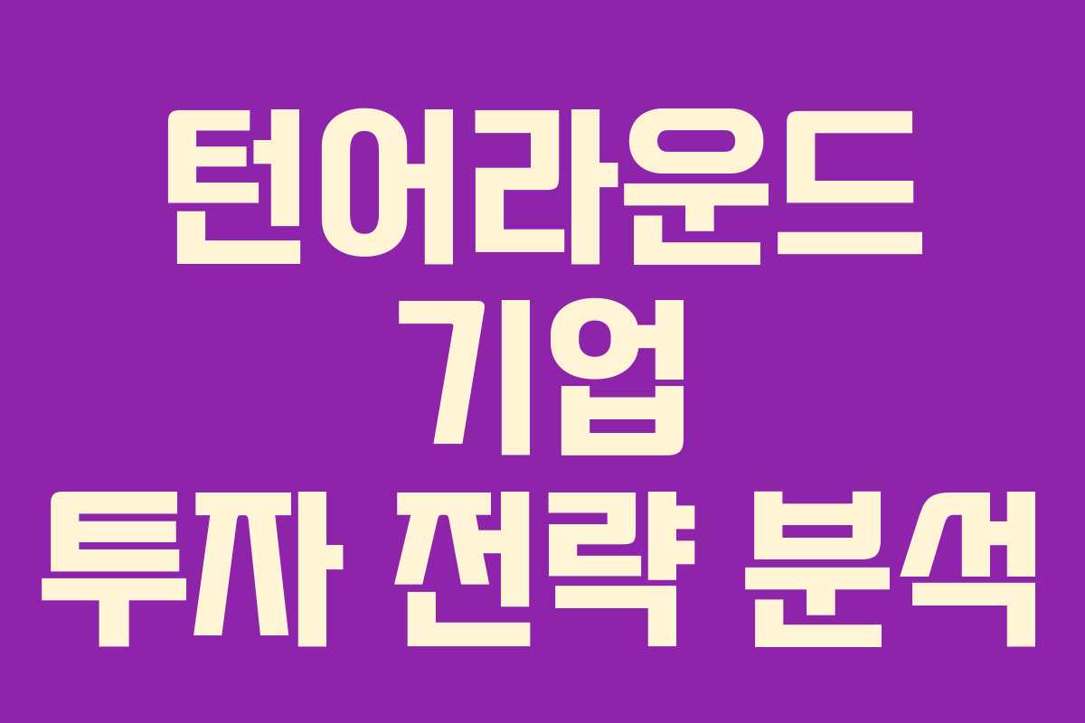 턴어라운드 기업 투자 전략 분석