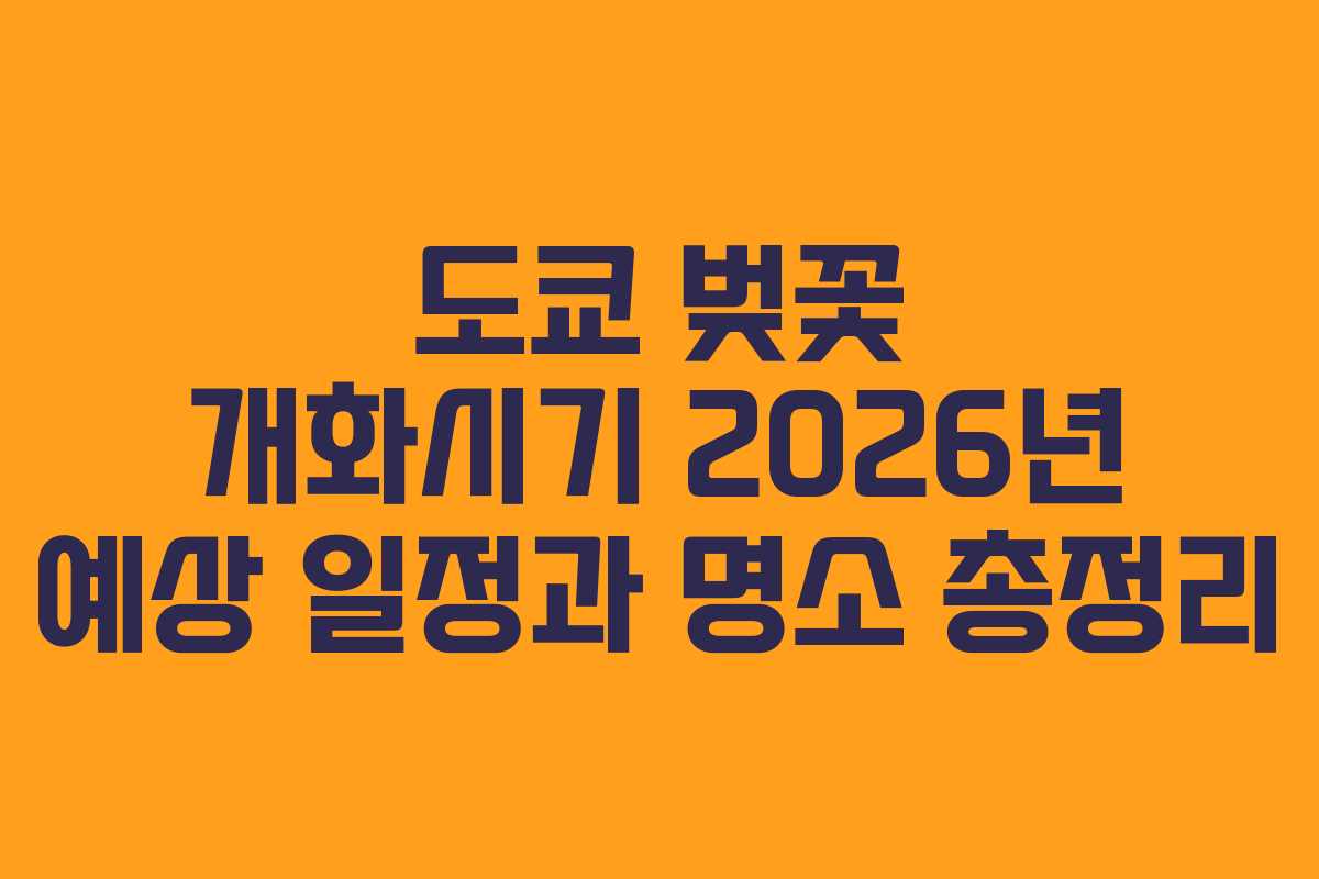 도쿄 벚꽃 개화시기 2026년 예상 일정과 명소 총정리