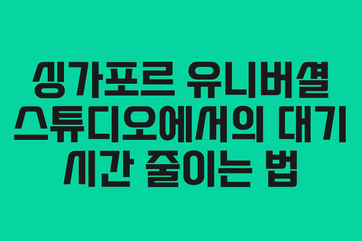 싱가포르 유니버셜 스튜디오에서의 대기 시간 줄이는 법
