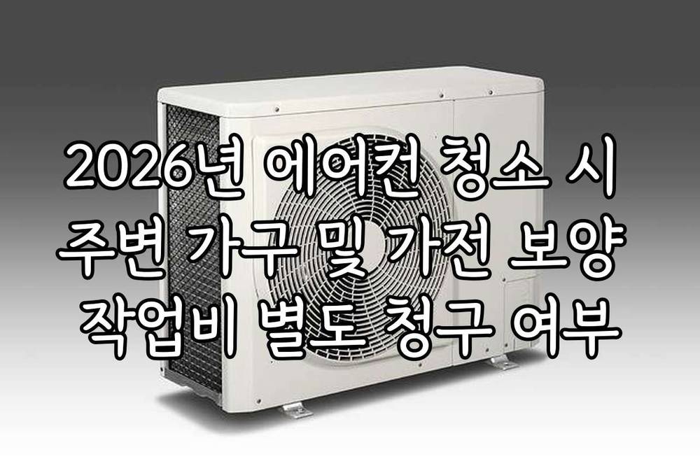2026년 에어컨 청소 시 주변 가구 및 가전 보양 작업비 별도 청구 여부