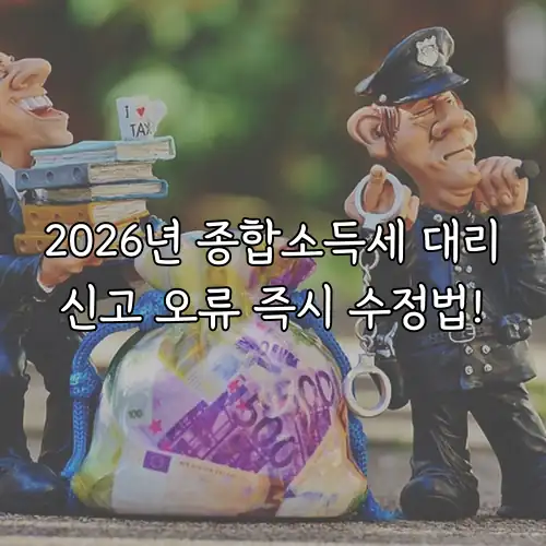 2026년 종합소득세 대리신고 오류 즉시 수정법!