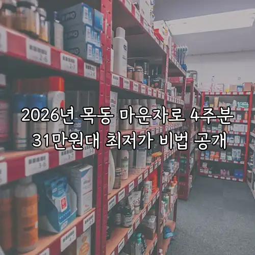 2026년 목동 마운자로 4주분 31만원대 최저가 비법 공개