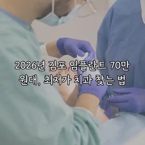2026년 김포 임플란트 70만원대, 최저가 치과 찾는 법