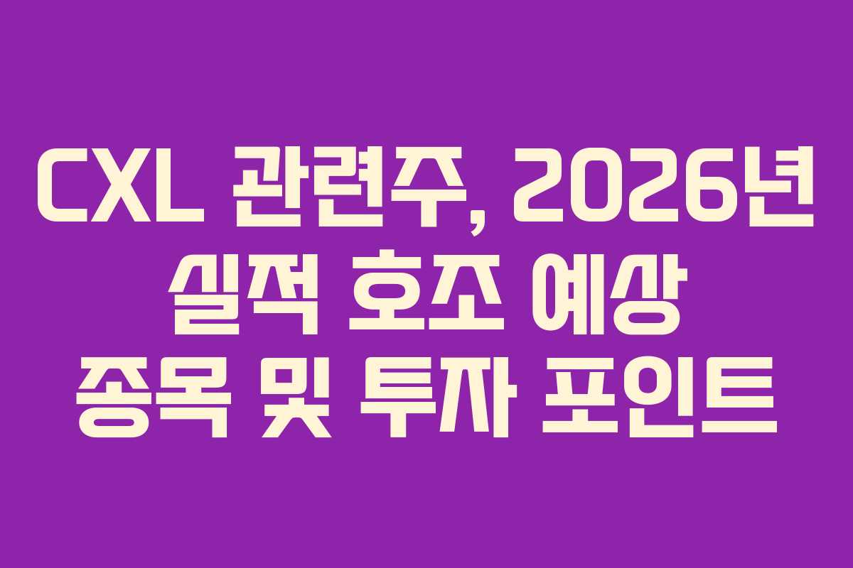 CXL-관련주,-2026년-실적-호조-예상-종목-및-투자-포인트